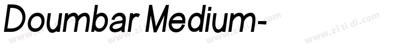Doumbar Medium字体转换